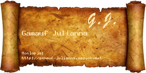 Gamauf Julianna névjegykártya